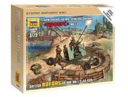 Сборная модель: (Звезда 6170) Британское 40-мм зенитное орудие "Бофорс" MK-1/2