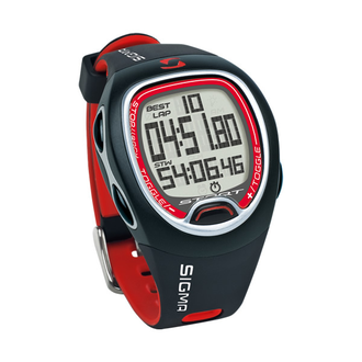 Часы спортивные SIGMA SC-6.12 BLACK/RED (6 функций) 26120