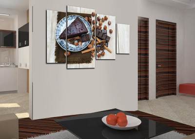 Модульная картина "Торт с орехами"