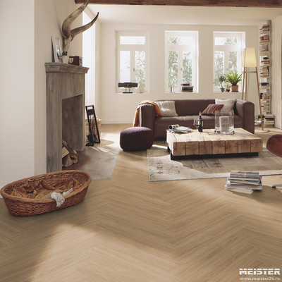 Ламинат Meister LS350 Дуб Крим Принсес 6896 32 класс толщина 10 мм с фаской 1.552 м2