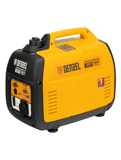 Генератор инверторный GT-1200iS, 1.2 кВт, 230 В, бак 2.4 л, закрытый корпус, ручной старт Denzel