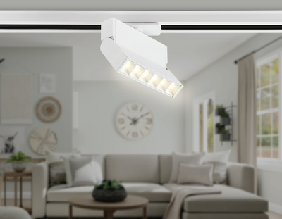Трековый однофазный светодиодный светильник GL 6811 WH белый LED 6W 3000K 24° 115*22*87