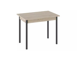 Стол Родос Тип 1 с опорой d40 Черный муар/Дуб Сонома