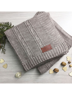 Плед вязаный "Косы"