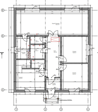 Одноэтажный дом с тремя спальнями 105м² (S28)