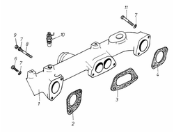 Впускной коллектор Д3900 (Вариант 2)