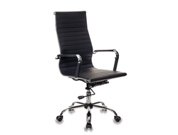 Кресло руководителя Бюрократ CH-883, BLACK черный искусственная кожа крестовина хром