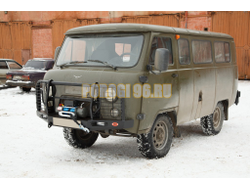 Передний силовой бампер серии Трофи на УАЗ Буханка 2989, 3741, 3909, 2206, 3962, 3303, 39094 1965- (02.214.03)