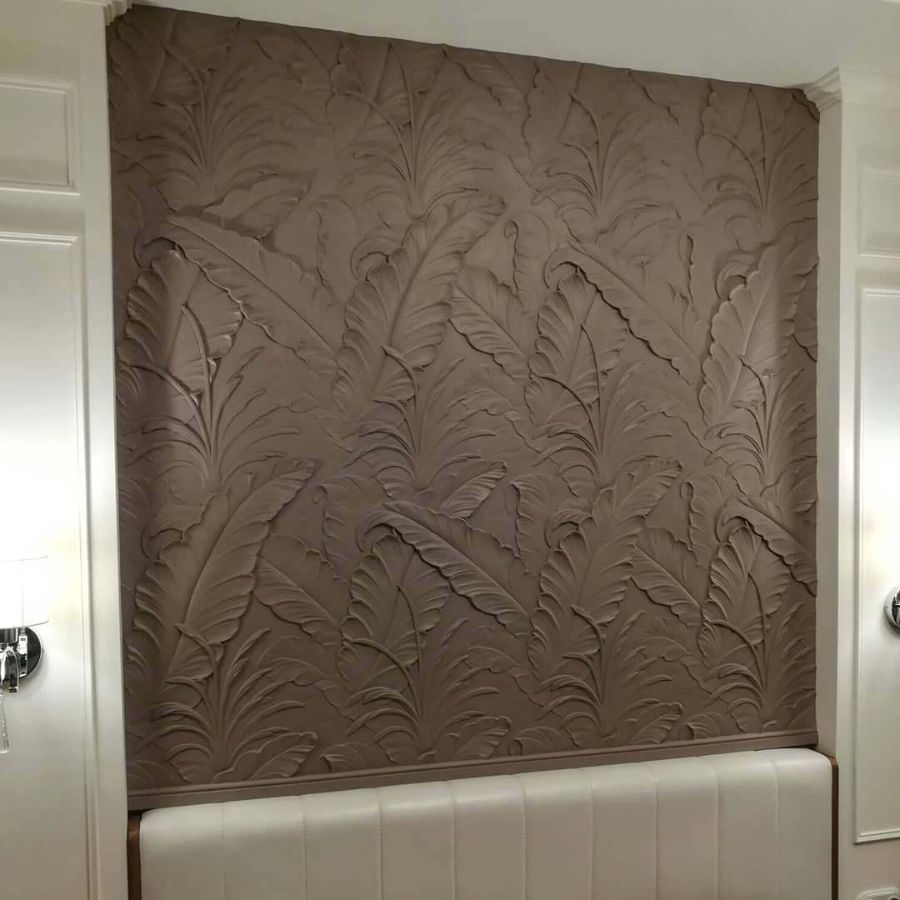  3д панель из гипса для стен интерьера дома