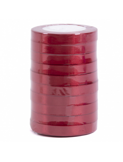 Лента атласная 1,2см*25ярд Гранатовый 133