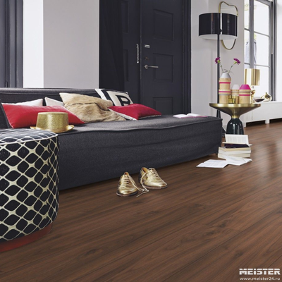 Ламинат MEISTER 6389 Орех Amore в интерьере