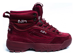 FILA DISRUPTOR 2 HIGH Бордовые с мехом