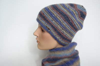 Разноцветная синяя шапка Vizio Италия 8013 CY
