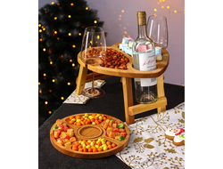 Подарочный набор посуды «С любовью», столик для вина d320 мм, менажница d250 мм,