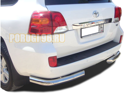 Защита заднего бампера угловая d76 для Toyota Land Cruiser 200 2013-2015