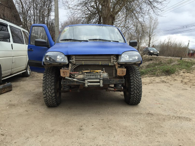 Подрамник (площадка) ZST-MDS -1.1 для установки лебёдки под бампер, Шевроле-нива дорестайл