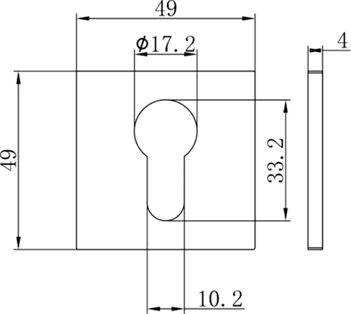 Накладка CL-C схема, размеры