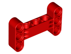 Technic, Liftarm, Modified H-Shape Thick 3 x 5 Perpendicular, Red (14720 / 6185105)