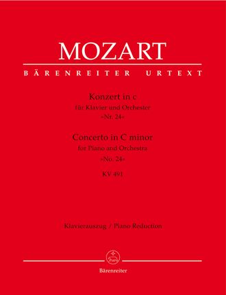 Mozart, Wolfgang Amadeus Concerto for Piano and Orchestra no. 24 in C minor K. 491
