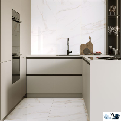 Керамогранит Italica Calacatta Regal Gold 60х120 см белый полированный