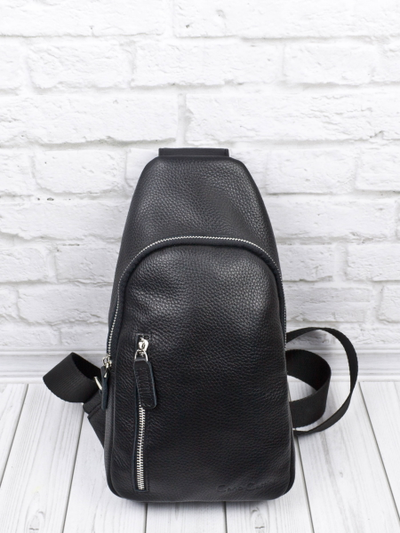 Кожаный кросс-боди рюкзак Vignola black (арт. 
3104-01)