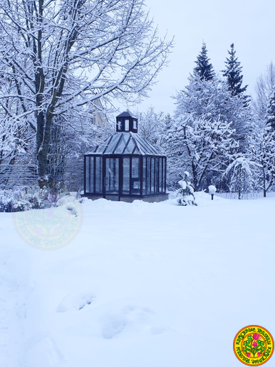 Базовая комплектация беседки в английском стиле из стекла и алюминия ЧЕЛСИ XS размером 2500 х 2500 мм