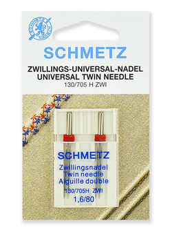 Иглы двойные SCHMETZ Универсальные 130/705H ZWI № 80/1.6 2шт