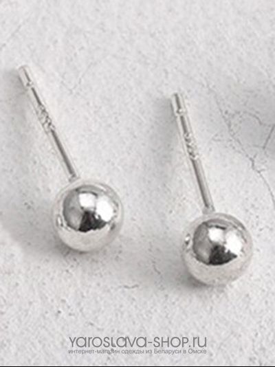 АЛ-207.  Серьги пусеты шарики.