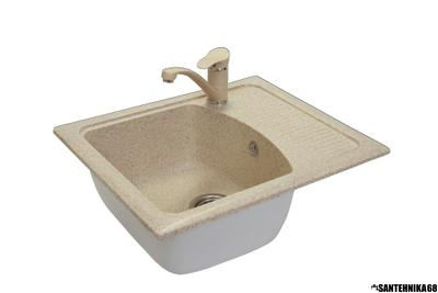 Кухонная мойка из мрамора Fosto Фосто КМ 58-50