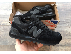 Кроссовки New Balance 574 All Black зимние