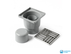 Трап для душевой PRO AQUA 150*150 с нерж. решеткой прямой выпуск Ф110 в Тамбове