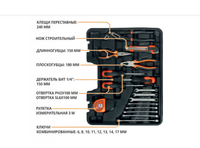 Набор инструментов MAXPILER MXT-83-SET (83 предмета, 1/2" и 1/4", CrV)