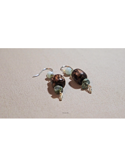 Благотворительность. Серьги "Прогулка по спящему лесу"