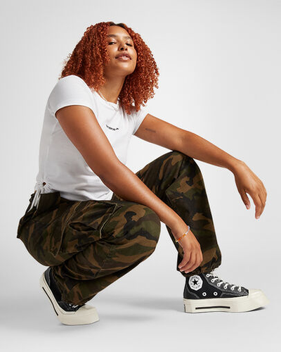 Кеды Converse Squared черные высокие на платформе