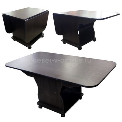 МН012 Стол журнальный Ушастик. Размер: 695х600х540. В разложенном виде: 1300х600х540.