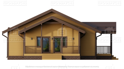 Каркасный одноэтажный дом в стиле Классика, 116 м2