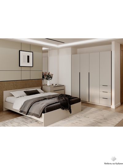 ВЕНТУРО Шкаф ШК-003 (4-ств, с ящиками) Кашемир