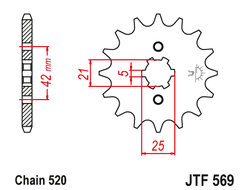 Звезда ведущая JT JTF569.17 (JTF569-17) (F569-17)