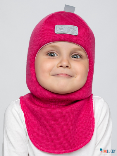 Шапка-шлем "NK"   20101-01, цвет ярко-розовый р. 52-54