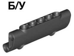 ! Б/У - Technic, Panel Curved 7 x 3 with 2 Pin Holes through Panel Surface, Black (24119 / 6150082) - Б/У