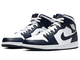 баскетбольные кроссовки Nike Air Jordan 1 Mid Obsidian White 554724-174