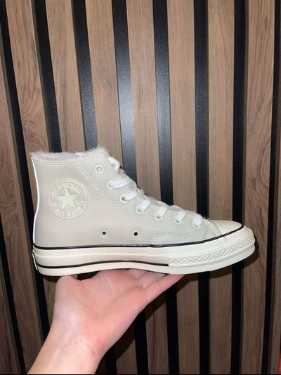Кеды Converse Chuck 70 Cozy Club зимние белые высокие