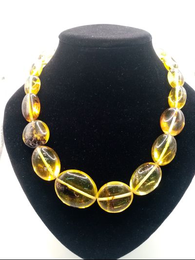 Бусы янтарные" Слива"