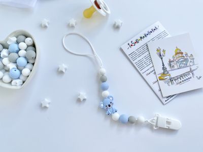 Держатель для пустышки КОАЛА голубая