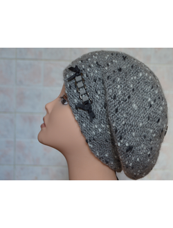 вязаный берет меланжевый зимний италия зима 2017 купить в магазине итальянских беретов