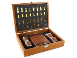 НАБОР ПОДАРОЧНЫЙ ШАХМАТЫ 7в 1 (ромб)