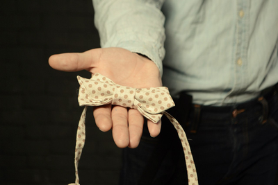 Галстук бабочка из хлопка