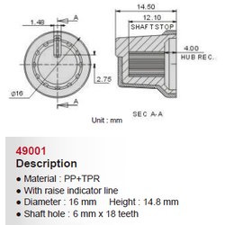 Ручка потенциометра для приборов АМТ (49001)