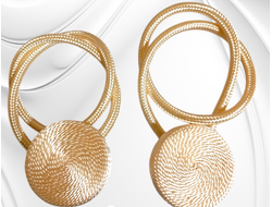 Подхваты для штор на магнитах, цвет бежевый, в комплекте 2 штуки