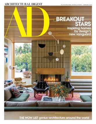 AD Magazine US Architectural Digest February 2024 Breakout Stars Cover, Intpressshop